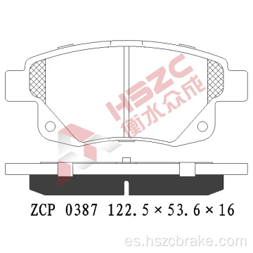 Padera de freno de cerámica FMSI D1502 para Ford